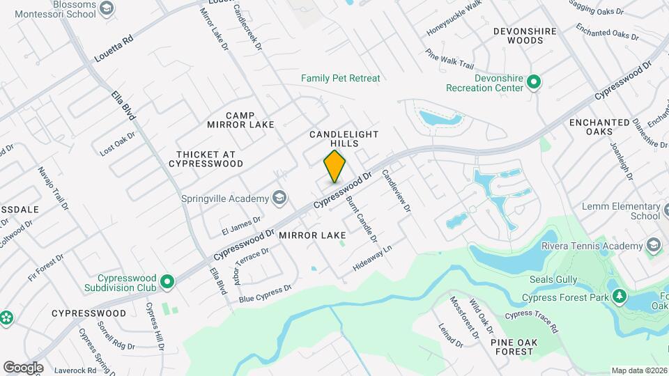 3107 Candle Pond Ln Map and Location Details