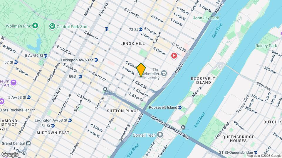 410 E 64th St Map and Location Details