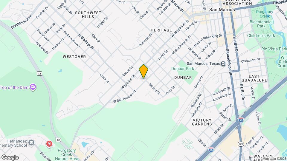 1202 W San Antonio St Map and Location Details