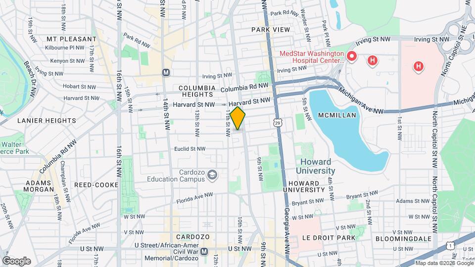 1030 Fairmont St NW Map and Location Details