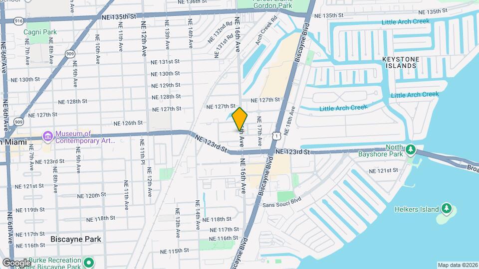 1590 NE 125th St Mapa y Detalles de la Ubicación