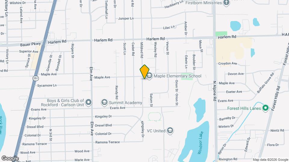 7525 Mildred Rd Map and Location Details