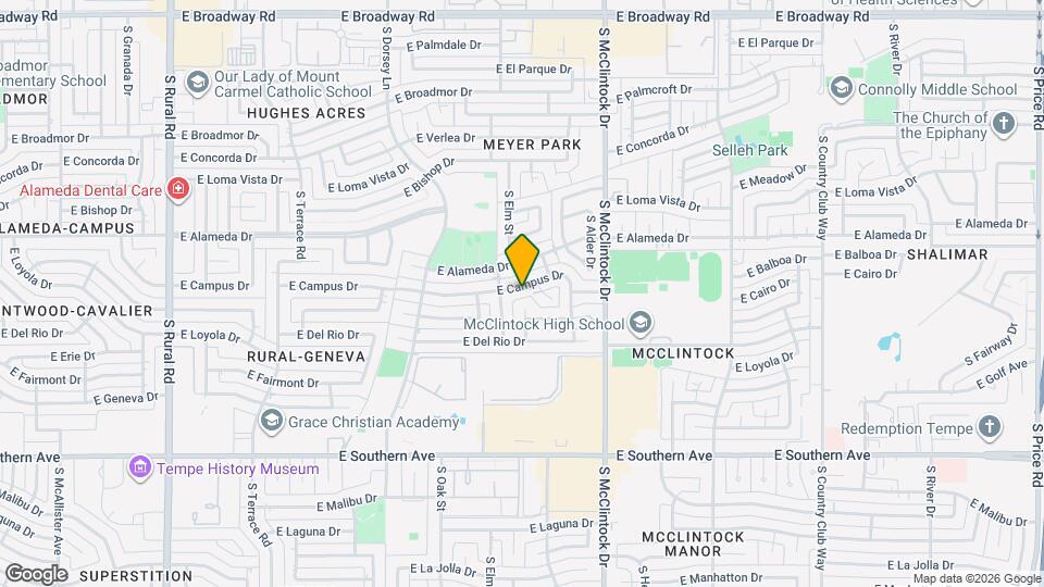 1619 E Campus Dr Map and Location Details