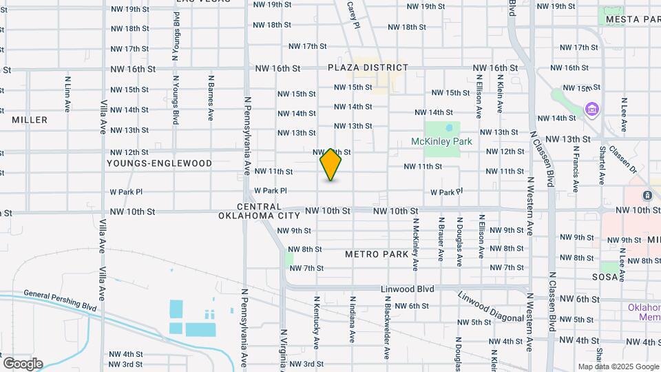 1829 W Park Pl Map and Location Details