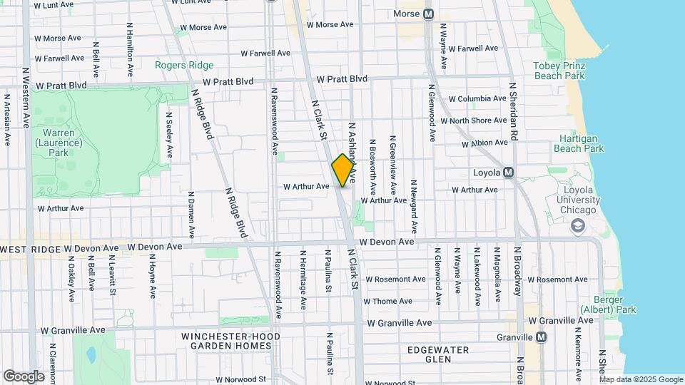 6506-6510 N Ashland Ave Map and Location Details