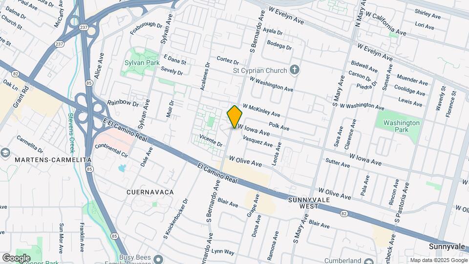 416 S Bernardo Ave Mapa y Detalles de la Ubicación