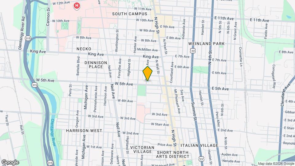 92 W 5th Ave Map and Location Details