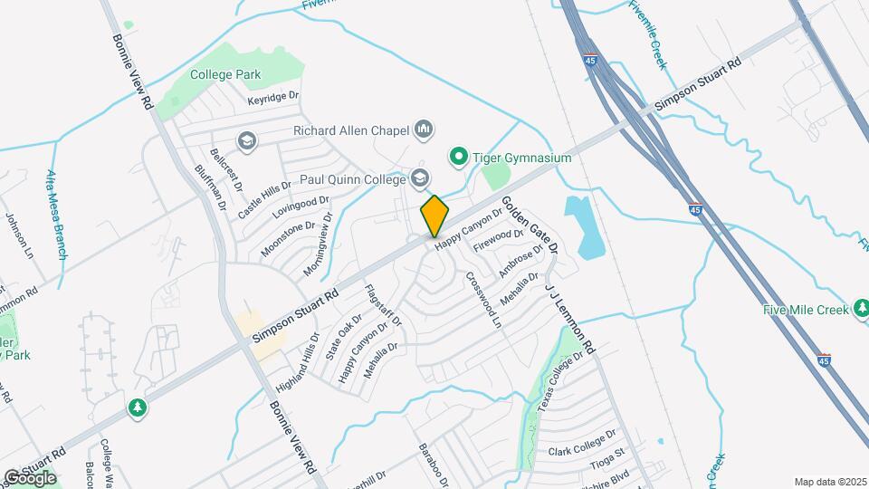 4011 Happy Canyon Dr Map and Location Details