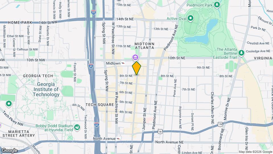 278 Peachtree St Map and Location Details