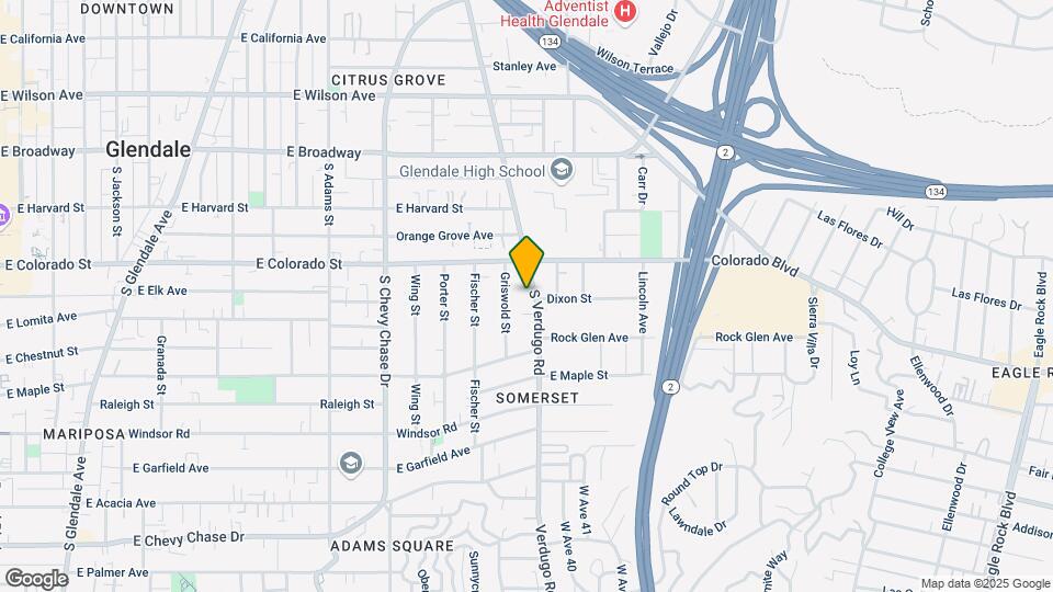 401 S Verdugo Rd Map and Location Details