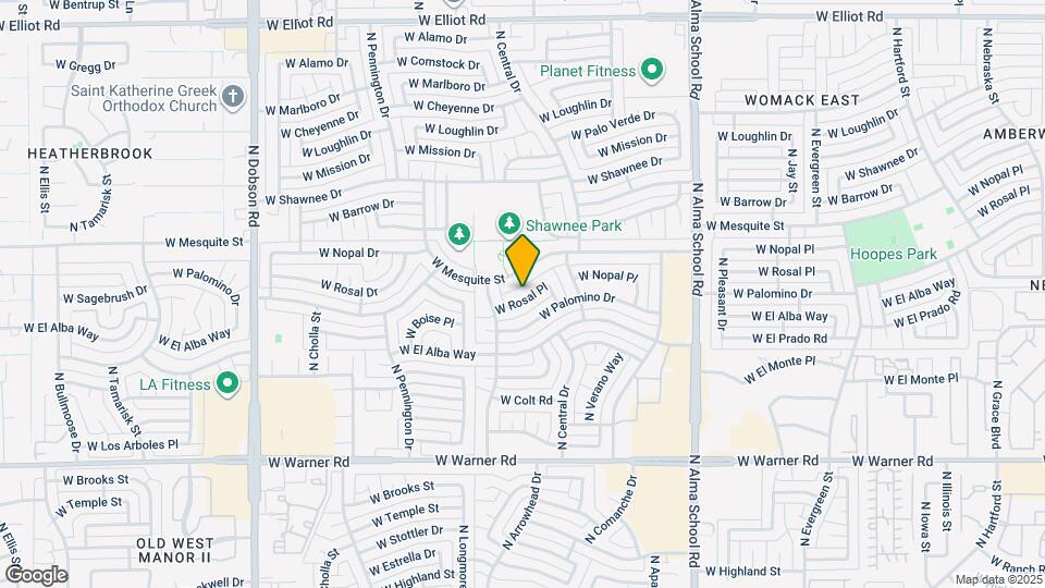 1418 W Rosal Pl Map and Location Details