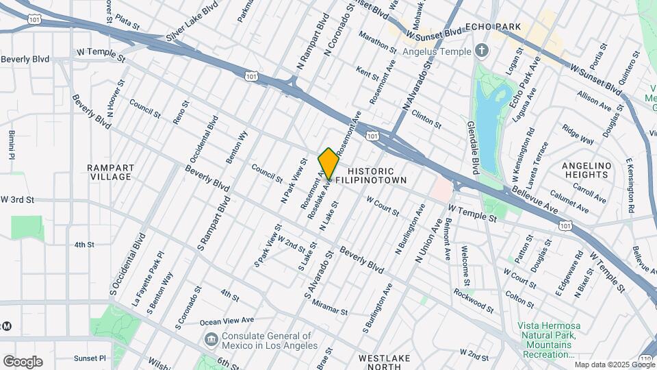 220-238 Roselake Ave Mapa y Detalles de la Ubicación