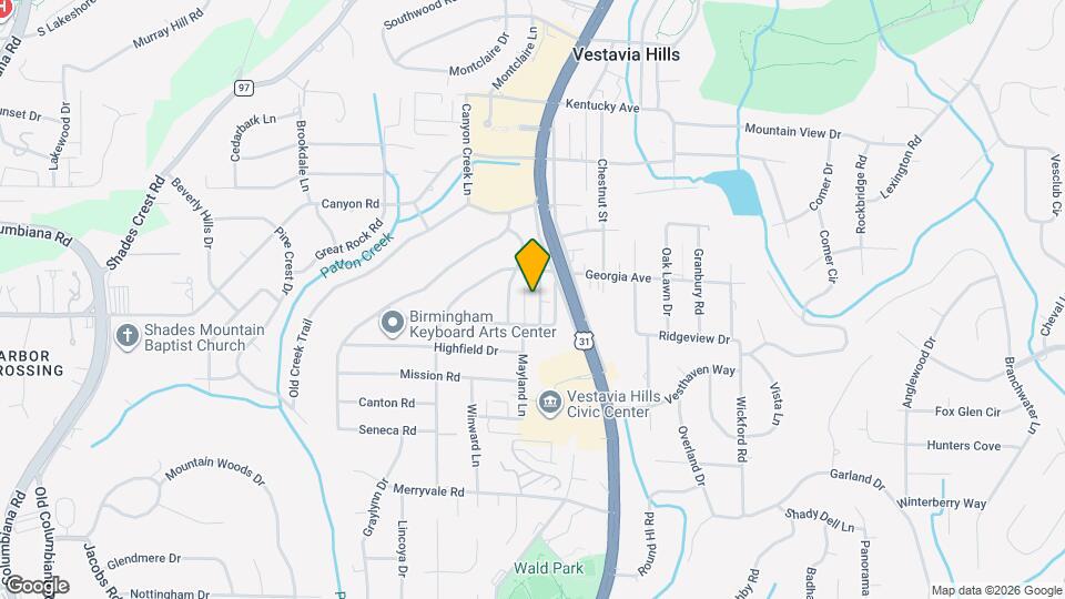 1022 Vestavia Manor Dr Map and Location Details