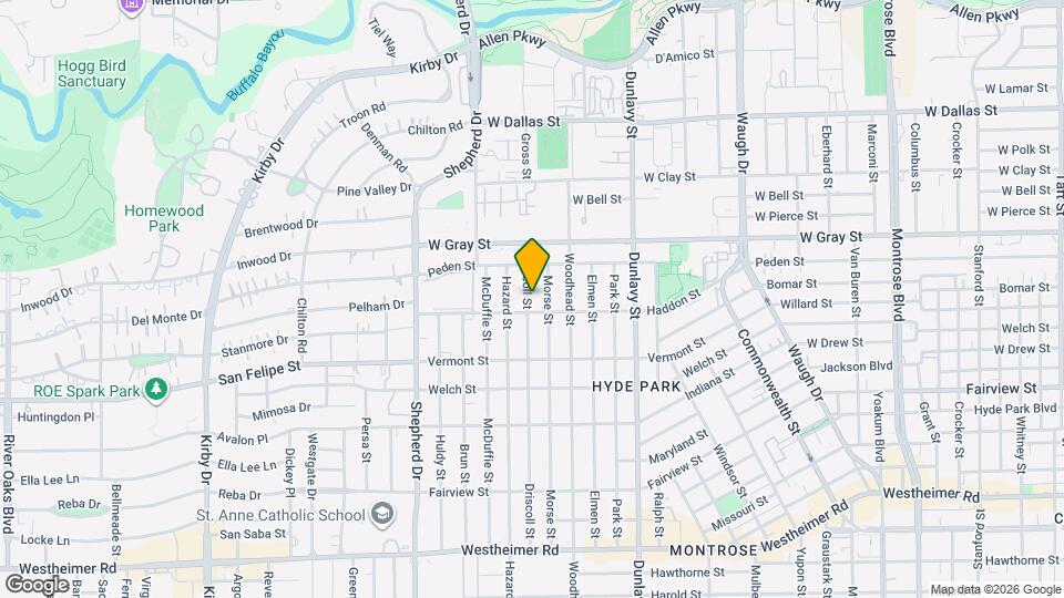 1609 Driscoll St Map and Location Details