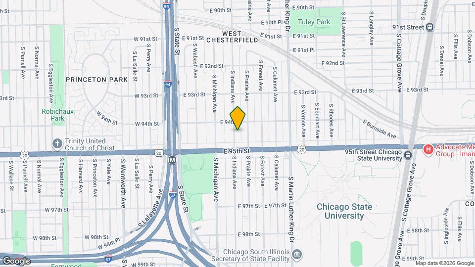 9425 S Indiana Ave Map and Location Details