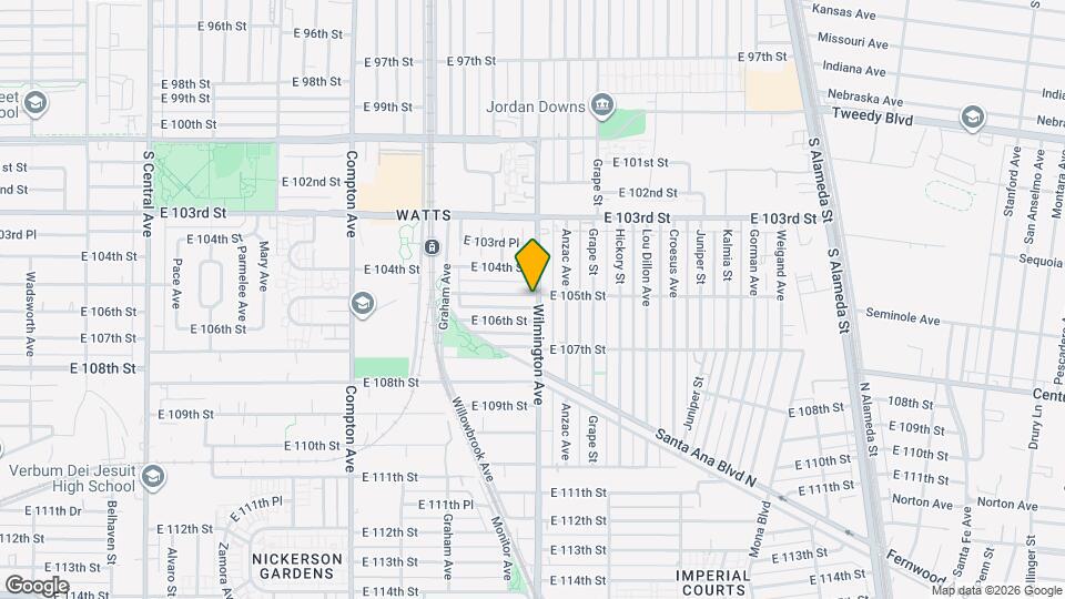 10501 Wilmington Ave Map and Location Details