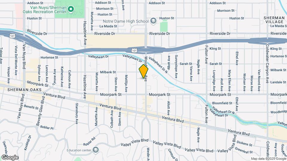 4459 Woodman Ave Map and Location Details