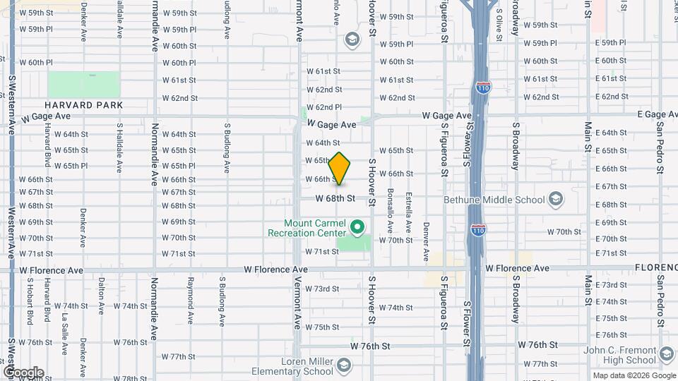 6614 1/2 S Menlo Ave Map and Location Details