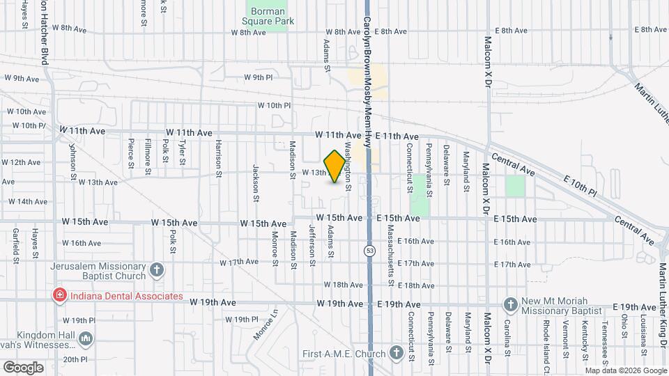 1340 Washington St Map and Location Details