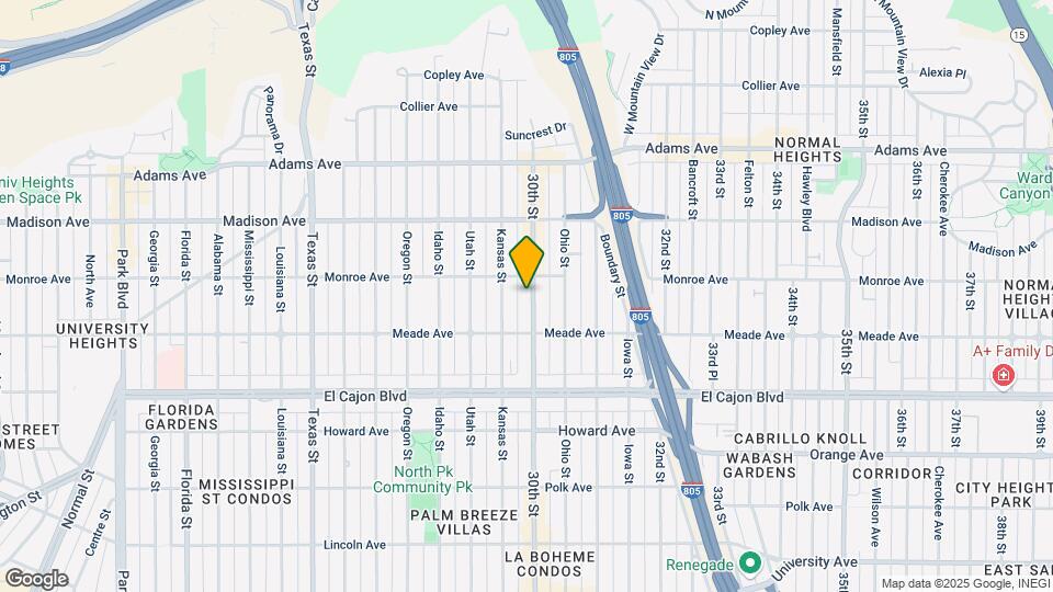 4464 30th St Map and Location Details