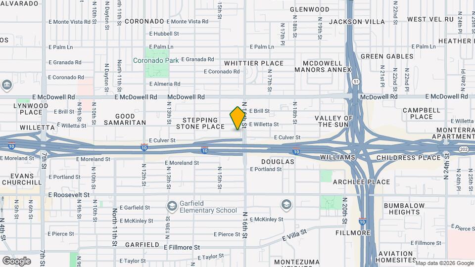 1534 E Culver St Mapa y Detalles de la Ubicación