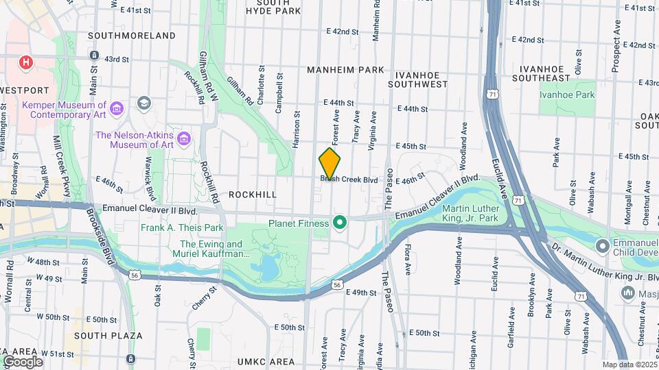 1117-1119 Brush Creek Blvd Map and Location Details