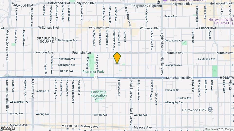 1163-1173 N Formosa Ave Mapa y Detalles de la Ubicación