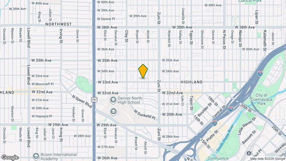 2531 W 33rd Ave Map and Location Details