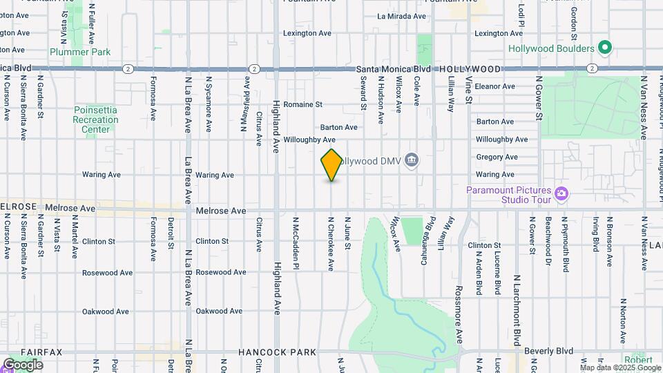 744 N Cherokee Ave Map and Location Details