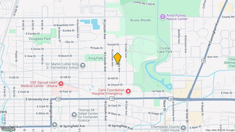 907 N Busey Ave Mapa y Detalles de la Ubicación