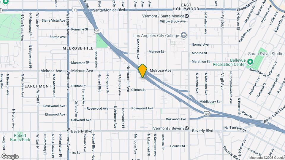 639 N Alexandria Ave Map and Location Details