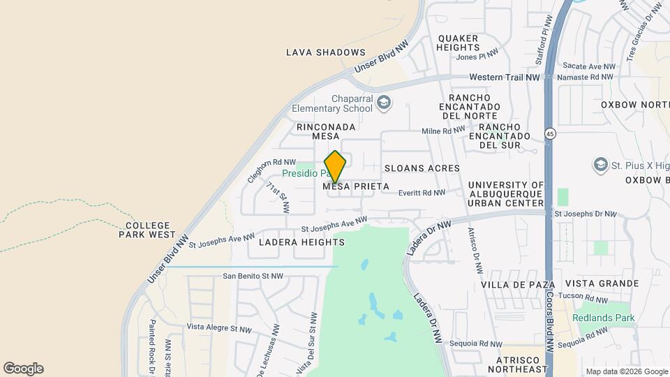 4109 Ojos Prieto Dr NW Map and Location Details