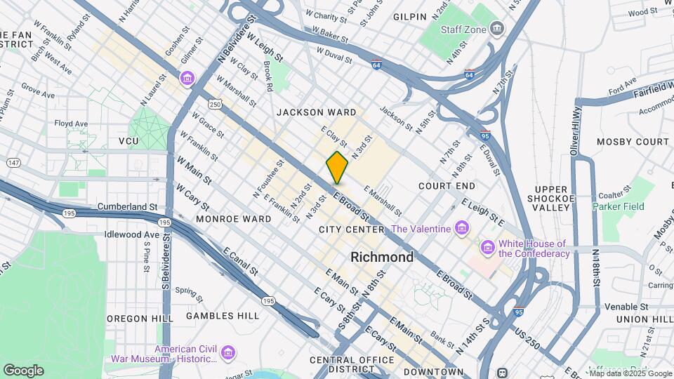 308 E Broad St Map and Location Details