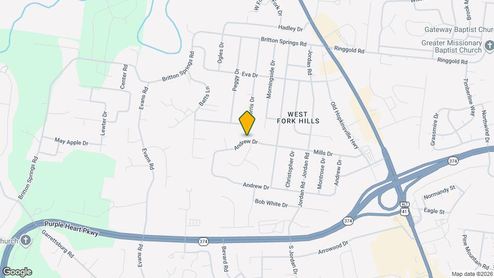 384 Andrew Dr Map and Location Details