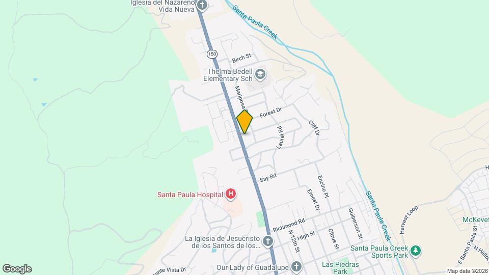 1107 Ojai Rd Map and Location Details