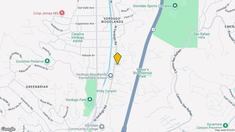1811 Verdugo Knolls Dr Mapa y Detalles de la Ubicación
