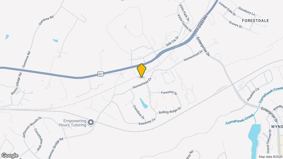 303 Homestead Dr Map and Location Details