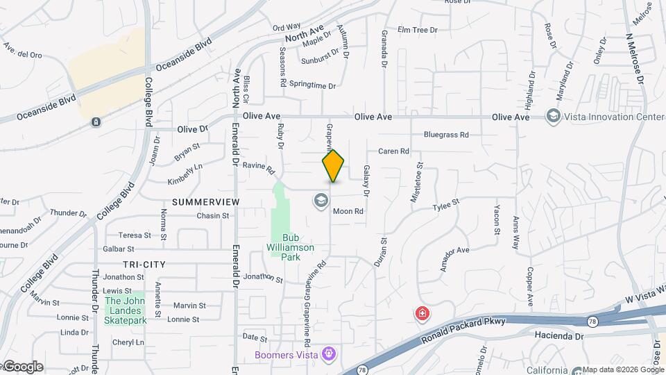 705 Grapevine Rd Map and Location Details