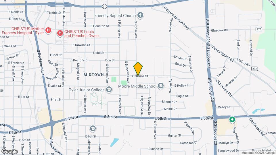 1004 S Porter Ave Map and Location Details