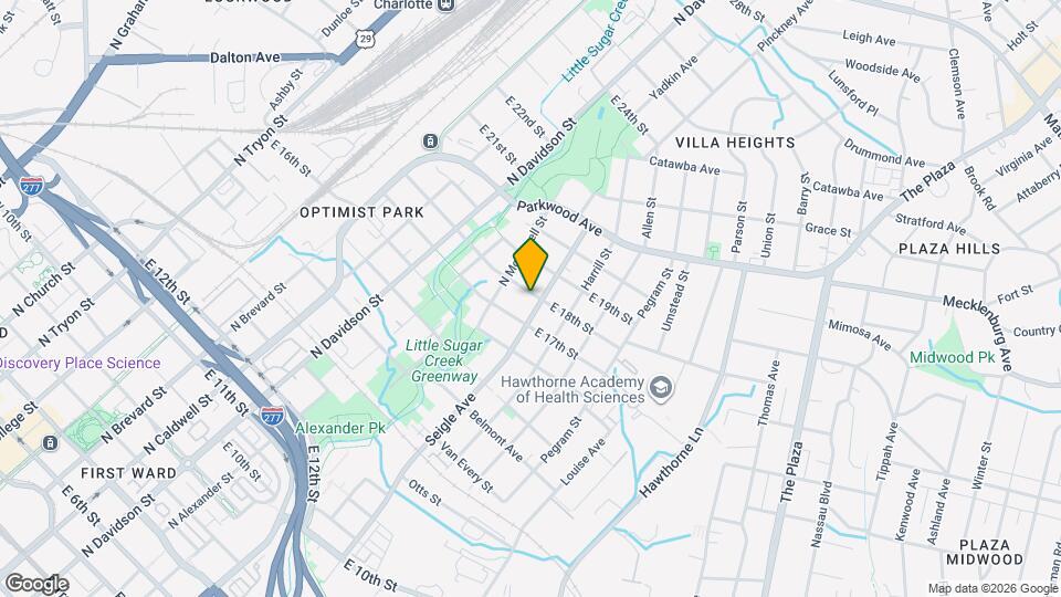 840 E 18th St, Unit F Mapa y Detalles de la Ubicación