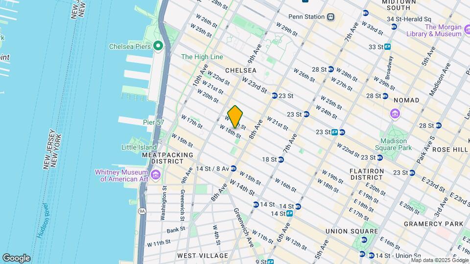 329 W 18th St Mapa y Detalles de la Ubicación