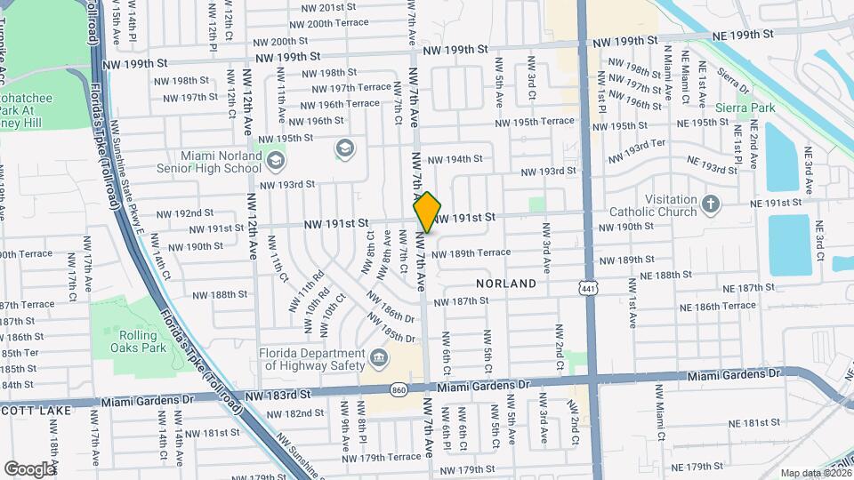 18981 NW 7th Ave Map and Location Details
