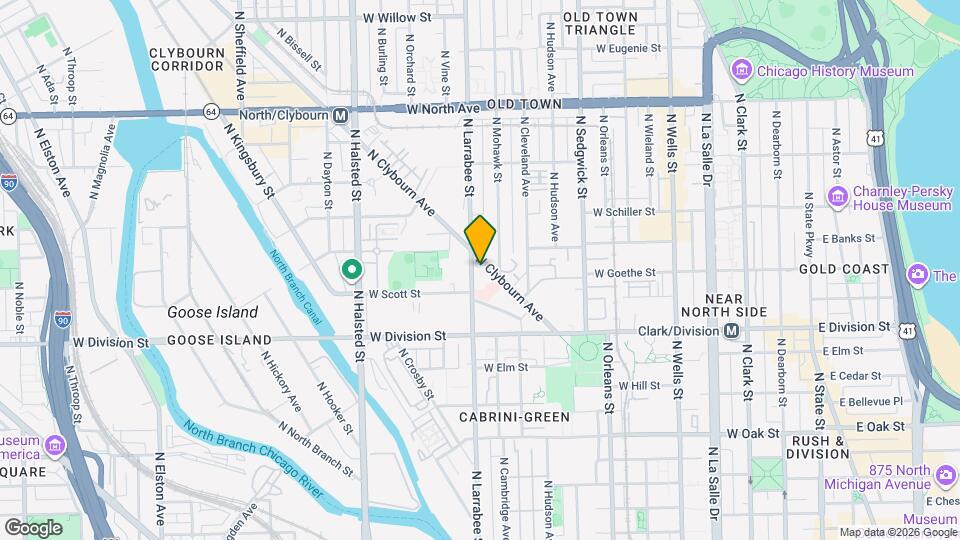 1312 N Clybourn Ave Map and Location Details