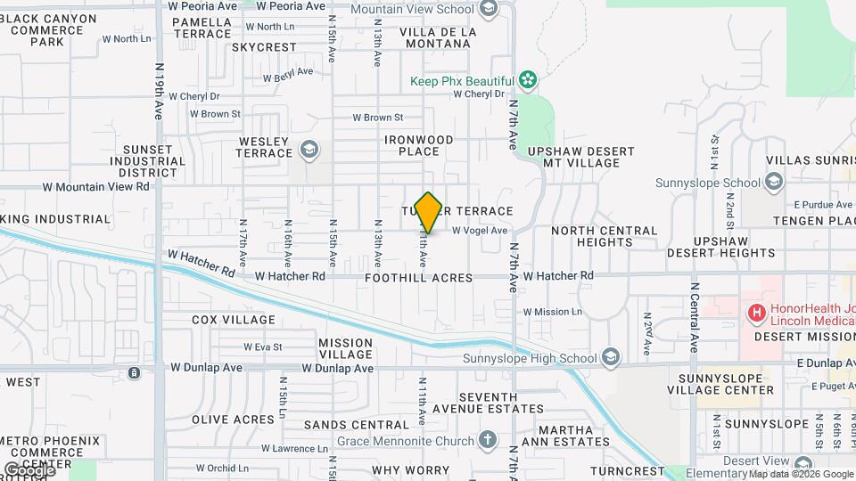 9439 N 11th Ave Map and Location Details