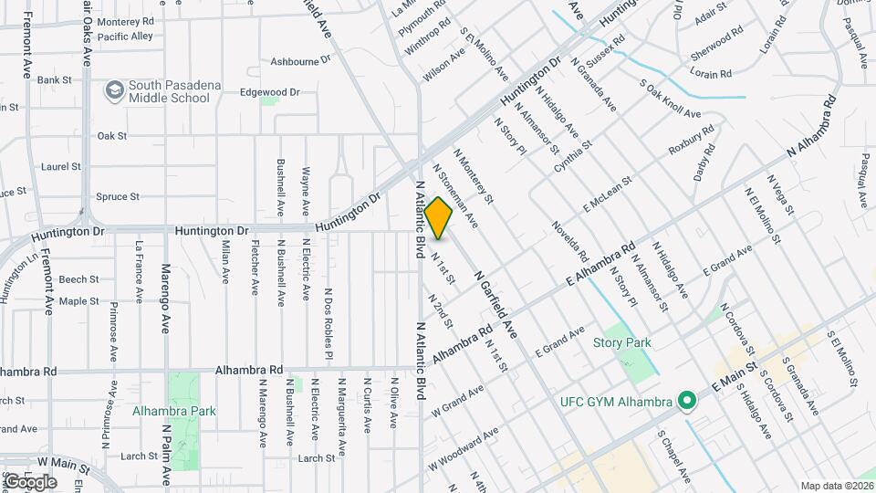 920 N 1st St, Unit G Map and Location Details