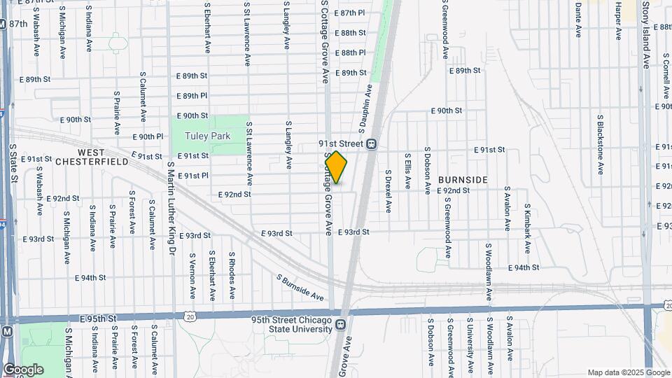 820 E 92nd St Map and Location Details