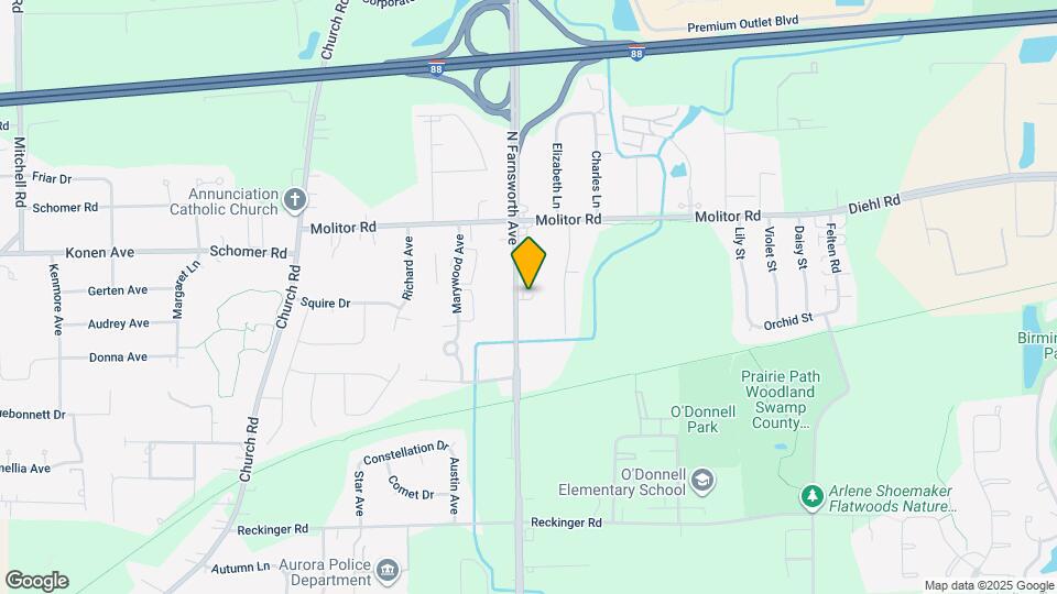 1725 N Farnsworth Ave Map and Location Details