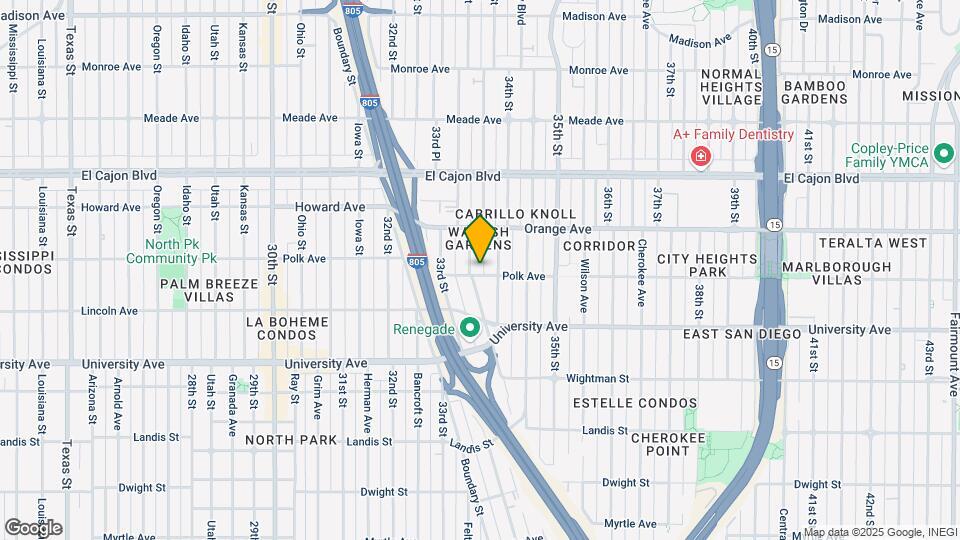 3372-3378 Polk Ave Mapa y Detalles de la Ubicación