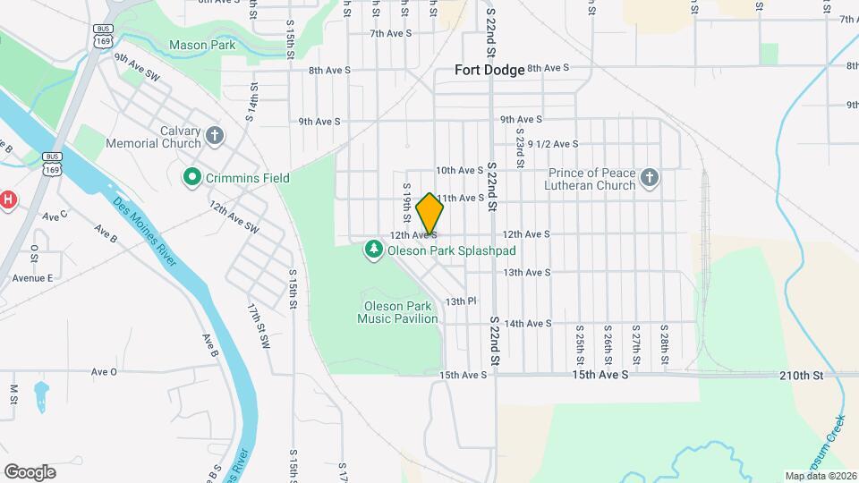1202 S 20th St Map and Location Details