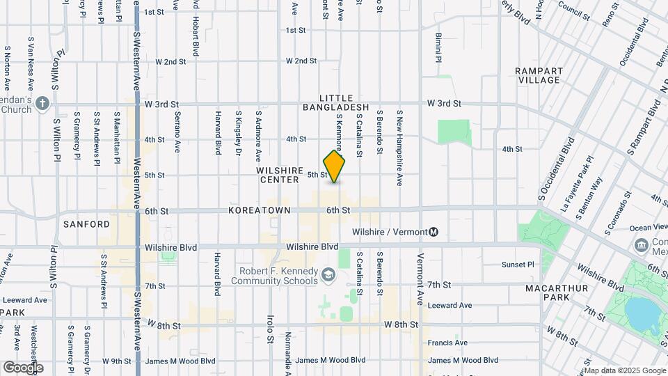 525 S Kenmore Ave Map and Location Details
